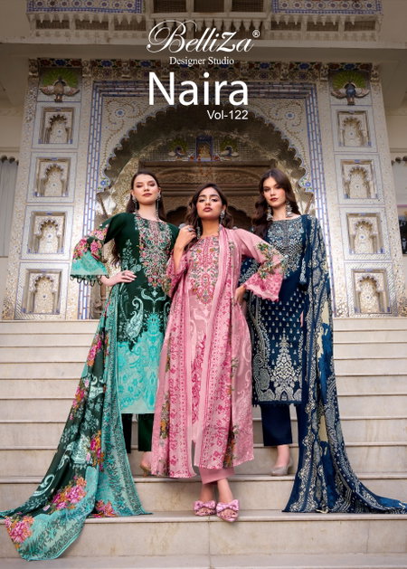 Naira Vol 122 By Belliza Pure Cotton Printed Online Dress Material Wholesale